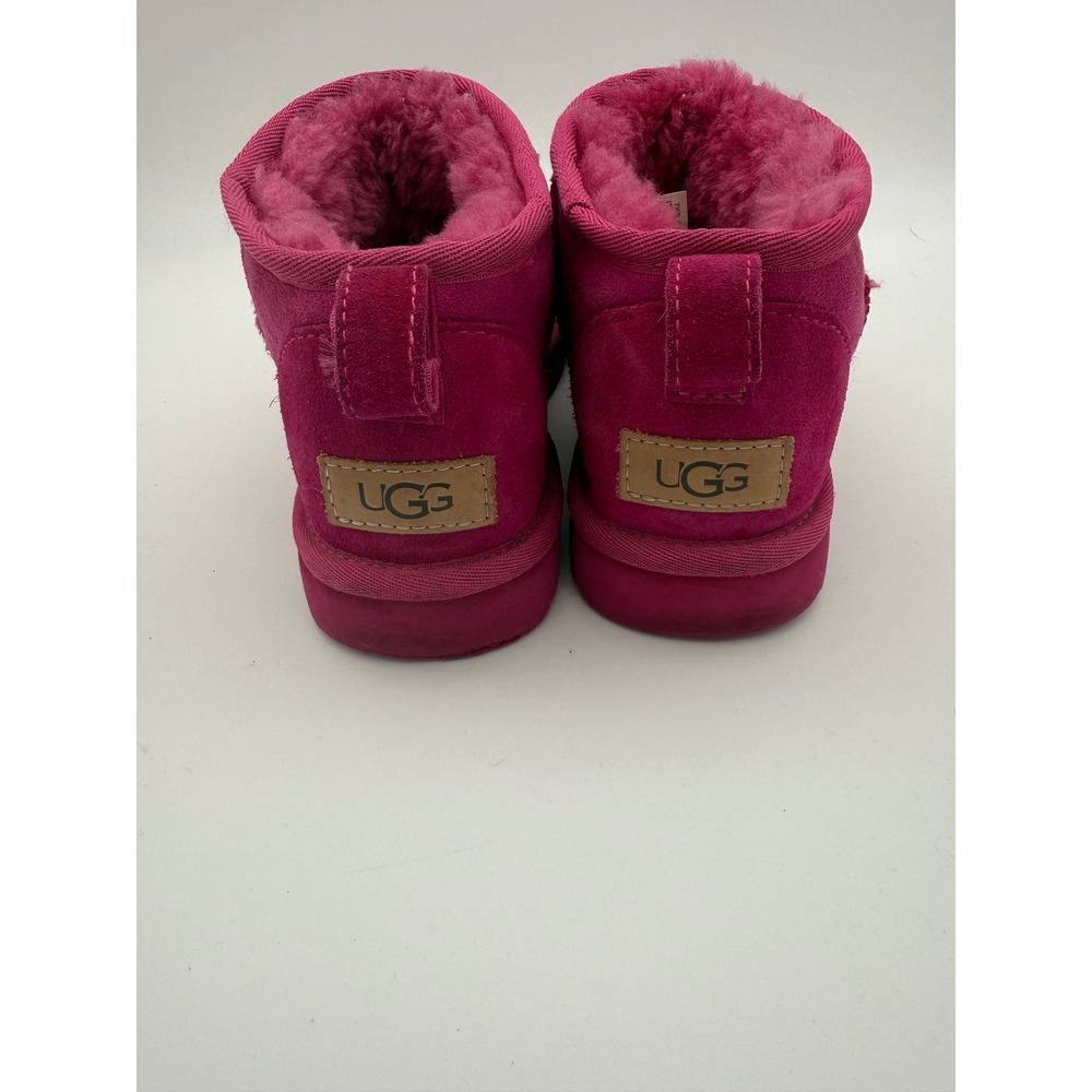 Rare UGG Classic Ultra Mini Dark Peony Suede Boots 1116109 Womens 6 - Picture 3 of 7